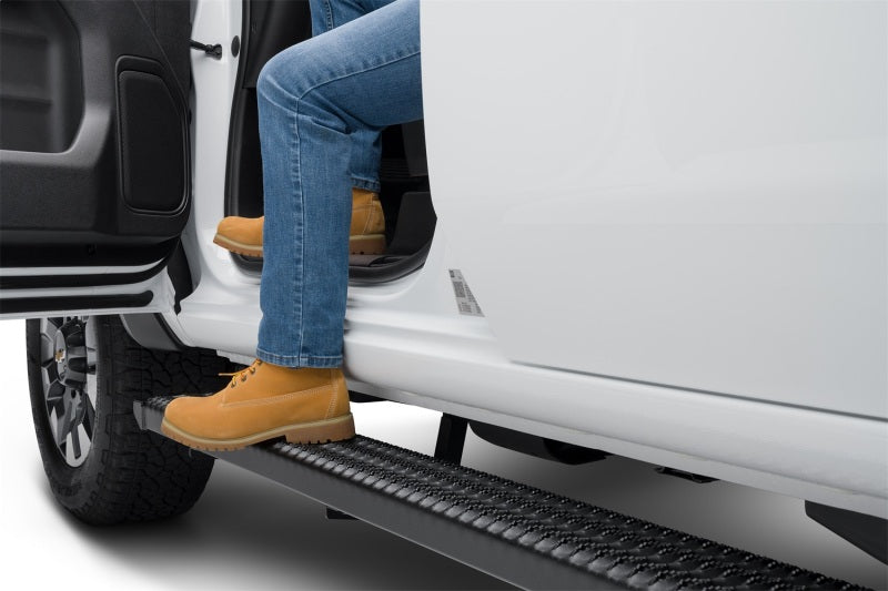 N-Fab Growler Fleet Running Boards For 2019-2020 Chevy Silverado 1500 / GMC Sierra 1500 & 2020 2500/3500 Double Cab - Cab Length - Textured Black