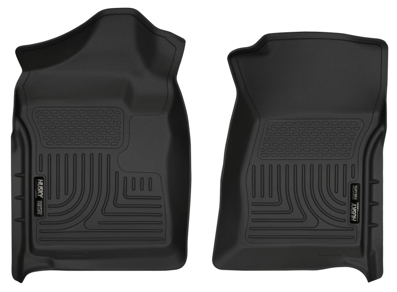 Husky Liners WeatherBeater Front Floor Liners For 2007-2012 Chevy Silverado 1500 / GMC Sierra 1500 & 2007-2014 2500/3500 Regular Cab - Black