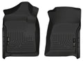Husky Liners WeatherBeater Front Floor Liners For 2007-2012 Chevy Silverado 1500 / GMC Sierra 1500 & 2007-2014 2500/3500 Regular Cab - Black