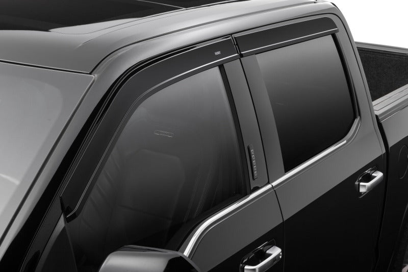 Husky Liners Ventvisor Window Deflectors Low Profile (4pc) For 2015-2024 Ford F-150 / 2022-2024 Ford F-150 Lightning (Incl. Raptor/Lightning) - Smoke