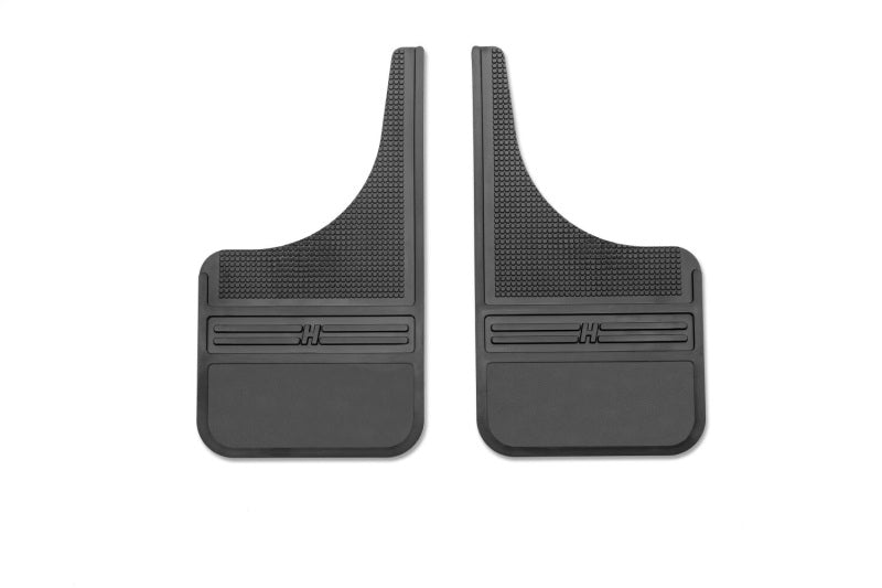 Husky Liners Universal 12in Wide Rubber Front Mud Flaps w/o Weight For 1999-2020 Chevy Silverado 1500 / 1994-2010 Ram 1500 & 1988-2020 2500/3500 - Black