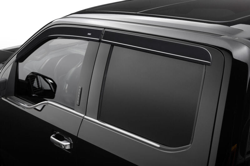 Husky Liners Ventvisor Window Deflectors Low Profile (4pc) For 2015-2024 Ford F-150 / 2022-2024 Ford F-150 Lightning (Incl. Raptor/Lightning) - Smoke