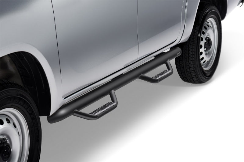 N-Fab Nerf Step 3in Hoop Step Bars For 2016-2017 Toyota Tacoma Double Cab 5 ft Bed - Wheel-to-Wheel - Textured Black