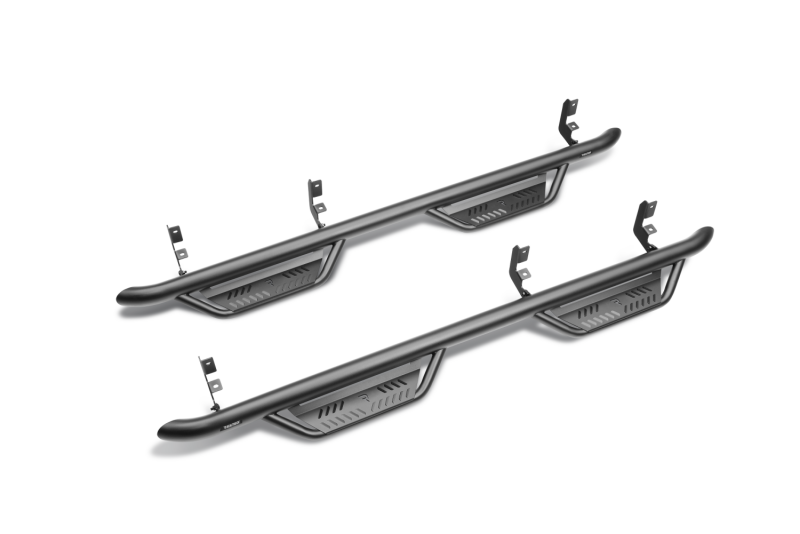 N-Fab Podium LG 3in Nerf Bars For 2019 Chevy Silverado 1500 / GMC Sierra 1500 Crew Cab - Cab Length - Textured Black