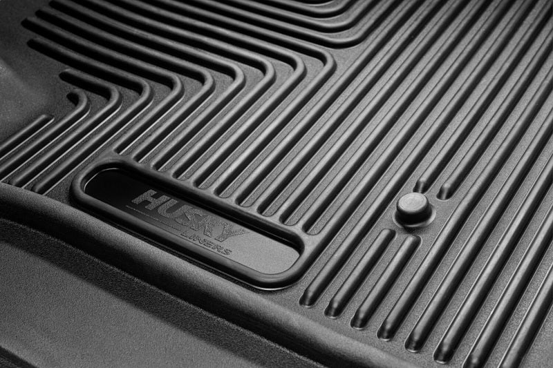 Husky Liners WeatherBeater Front & 2nd Seat Floor Liners For 2019-2023 Chevy Silverado 1500 & 2019-2026 2500/3500 Crew Cab - Black