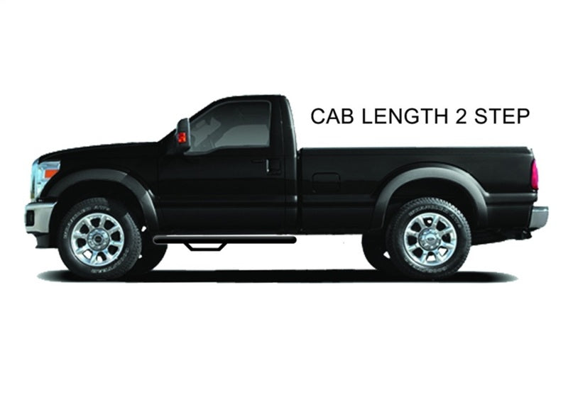 N-Fab Nerf Step 3in Hoop Step Bars For 2011-2013 Chevy Silverado 1500 / GMC Sierra 1500 & 2011-2014 2500/3500 Regular Cab - Cab Length - Textured Black