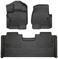 Husky Liners WeatherBeater Front & 2nd Seat Floor Liners For 2015-2019 Ford F-150 SuperCab - Black