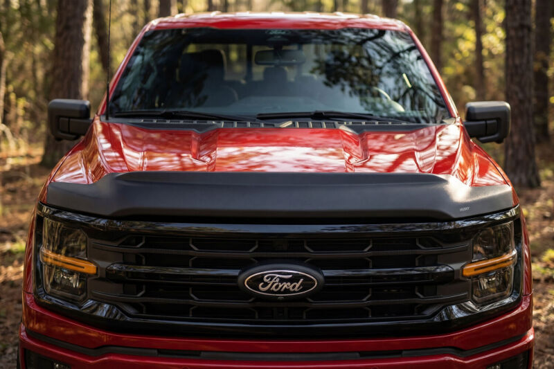 Husky Liners Aeroskin Hood Protector II - Tex. For 2021-2025 Ford F-150 (Excl. 21-25 Trmr/Raptor & Excl. 24-25 Plat/KR) - Black