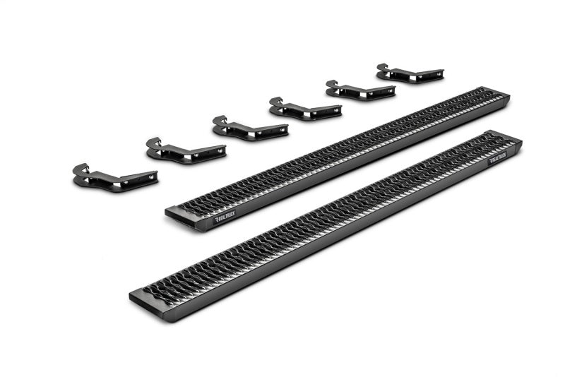 N-Fab Growler Fleet Running Boards For 2007-2018 Chevy Silverado 1500 / GMC Sierra 1500 & 2007-2018 2500/3500 Crew Cab - Cab Length - Textured Black