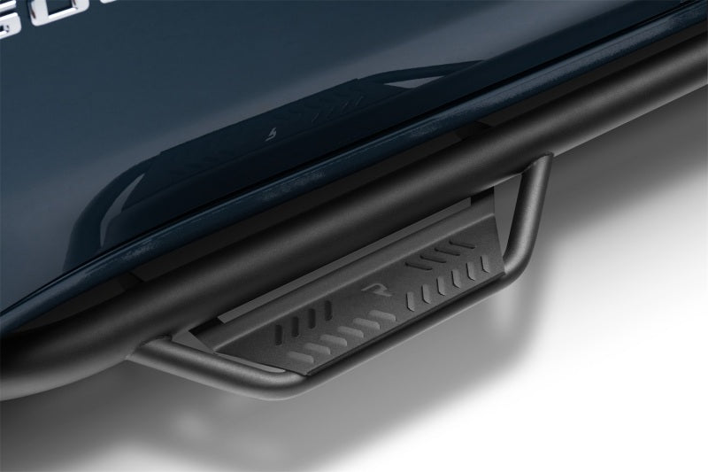 N-Fab Podium LG 3in Nerf Bars For 2019 Chevy Silverado 1500 / GMC Sierra 1500 Crew Cab - Cab Length - Textured Black