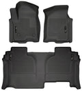 Husky Liners WeatherBeater Front & 2nd Seat Floor Liners For 2019-2023 GMC Sierra 1500 & 2019-2026 2500/3500 Double Cab - Black