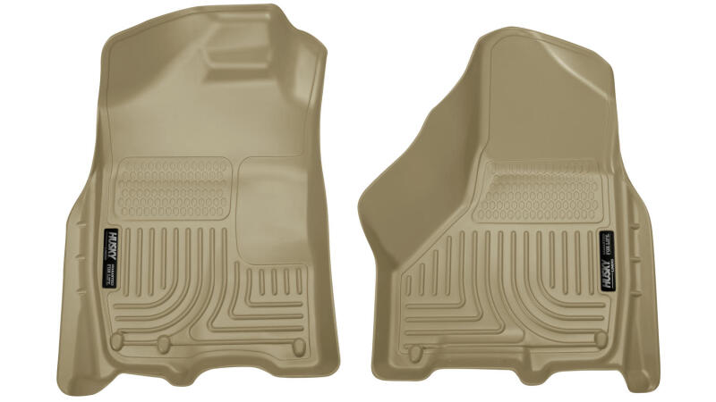 Husky Liners WeatherBeater Front Floor Liners For 2009-2010 Ram 1500 & 2010-2018 2500/3500 - Tan