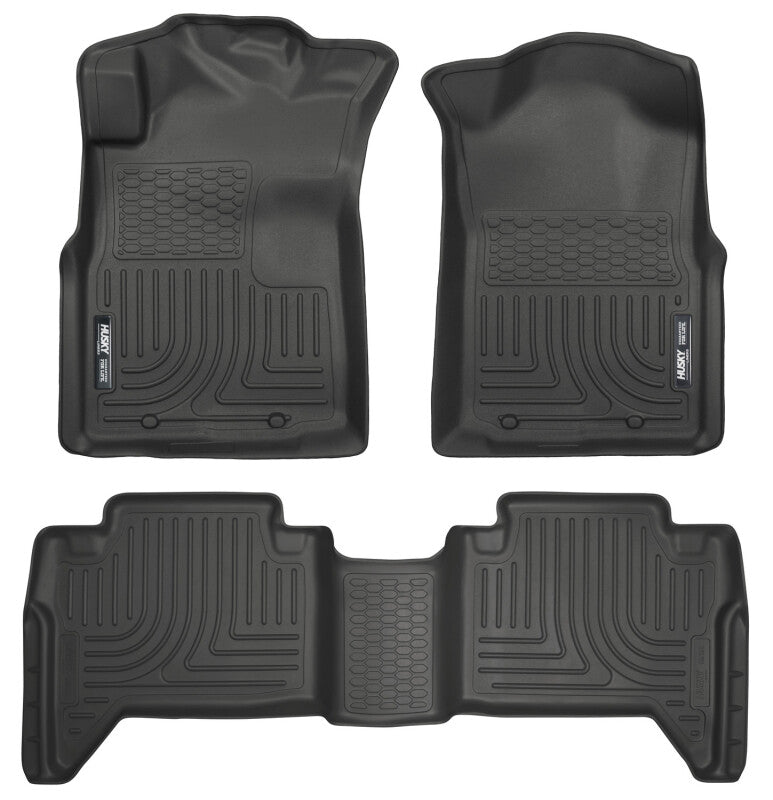 Husky Liners WeatherBeater Front & 2nd Seat Floor Liners For 2005-2013 Toyota Tacoma - Black