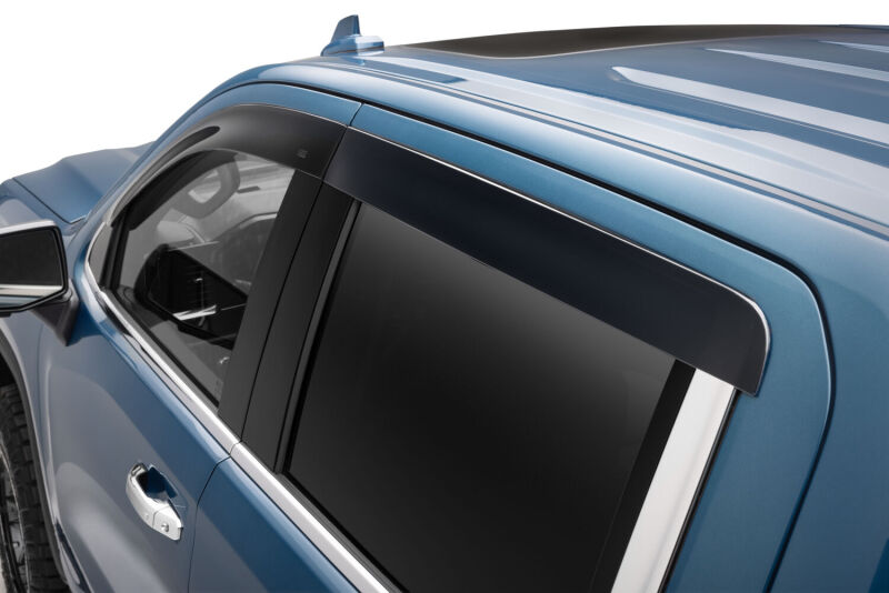 Husky Liners Ventvisor Window Deflectors Low Profile (4pc) For 2019-2024 Chevy Silverado 1500 / GMC Sierra 1500 & 2020-2026 2500/3500 Crew Cab - Smoke