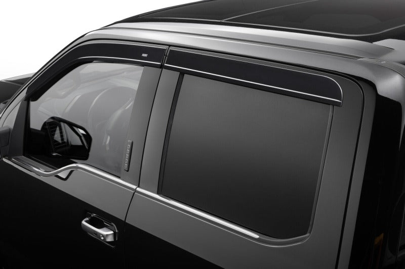 Husky Liners Ventvisor Window Deflectors Low Profile (4pc) For 2015-2024 Ford F-150 / 2022-2024 Ford F-150 Lightning (Incl. Raptor/Lightning) - Smoke