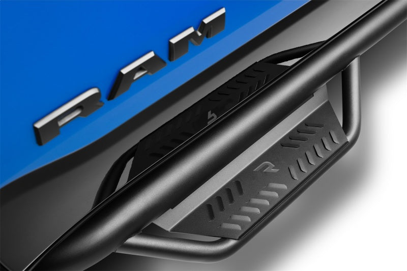 N-Fab Podium LG 3in Nerf Bars For 2011-2014 Ram 1500 & 2010-2018 2500/3500 Crew Cab 6.5 ft Bed - Bed Access - Textured Black