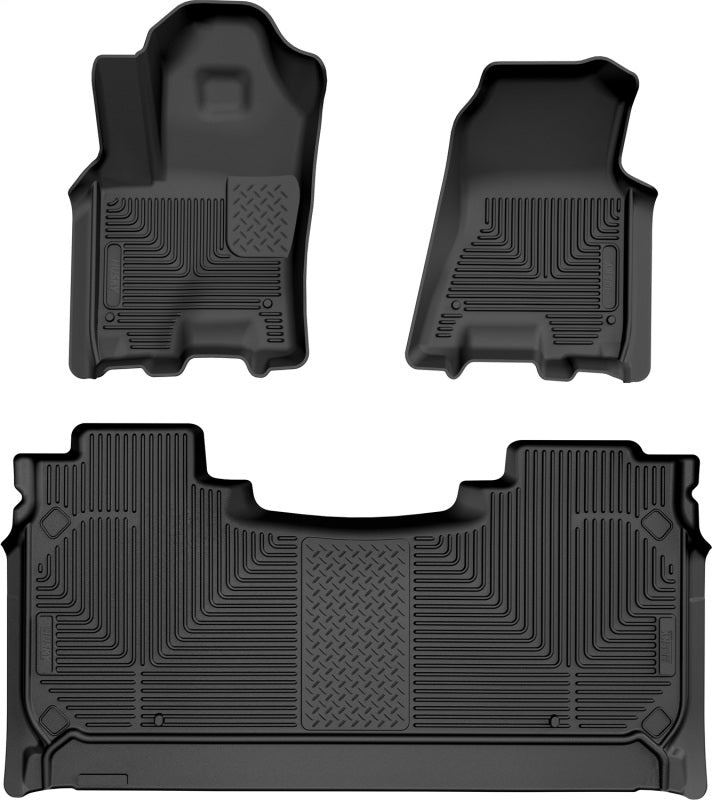 Husky Liners WeatherBeater Front & 2nd Seat Floor Liners For 2025 Ram 1500 Crew Cab - Black
