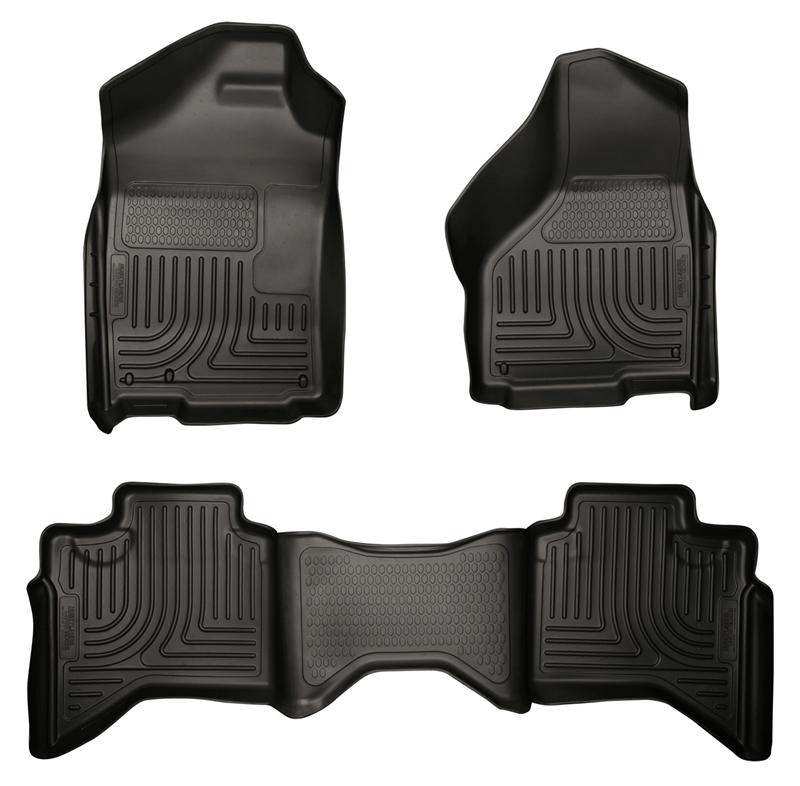 Husky Liners WeatherBeater Front & 2nd Seat Floor Liners For 2009-2012 Ram 1500 Quad Cab - Black