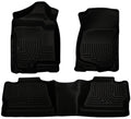 Husky Liners WeatherBeater Front & 2nd Seat Floor Liners For 2007-2012 Chevy Silverado 1500 / GMC Sierra 1500 & 2007-2014 2500/3500 Crew Cab - Black
