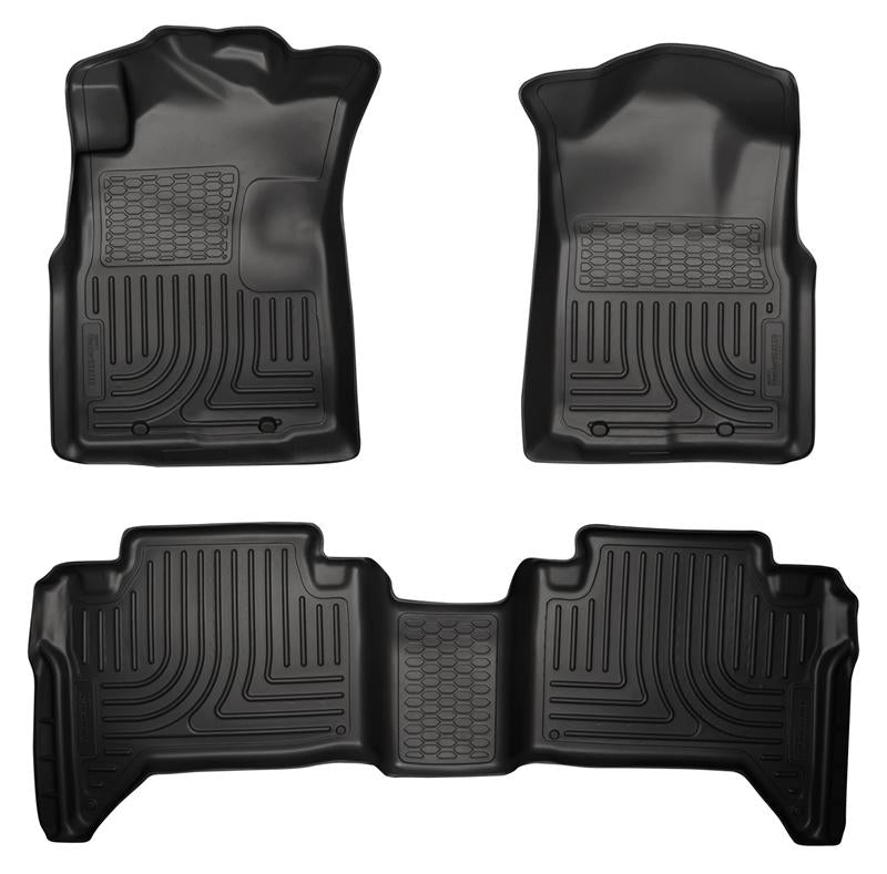 Husky Liners WeatherBeater Front & 2nd Seat Floor Liners For 2005-2013 Toyota Tacoma - Black