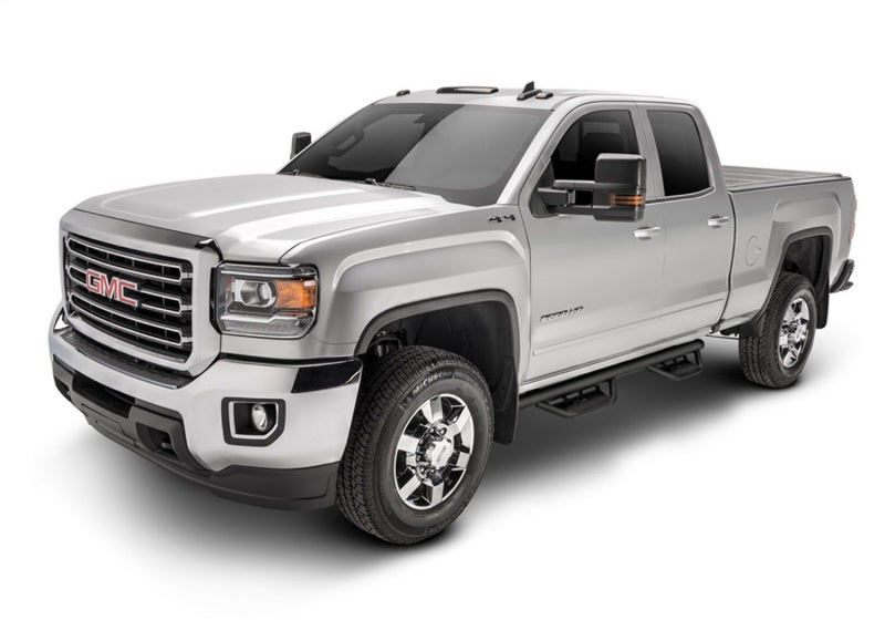 N-Fab Podium LG 3in Nerf Bars For 2007-2013 Chevy Silverado 1500 / GMC Sierra 1500 & 2007-2013 2500/3500 Extended Cab - Textured Black