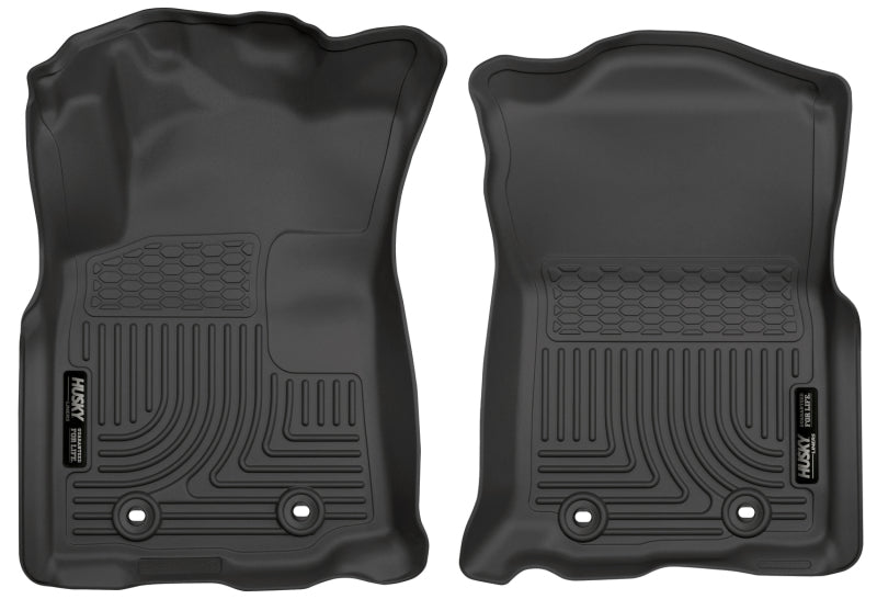 Husky Liners WeatherBeater Front Floor Liners For 2018 Toyota Tacoma Double Cab - Black