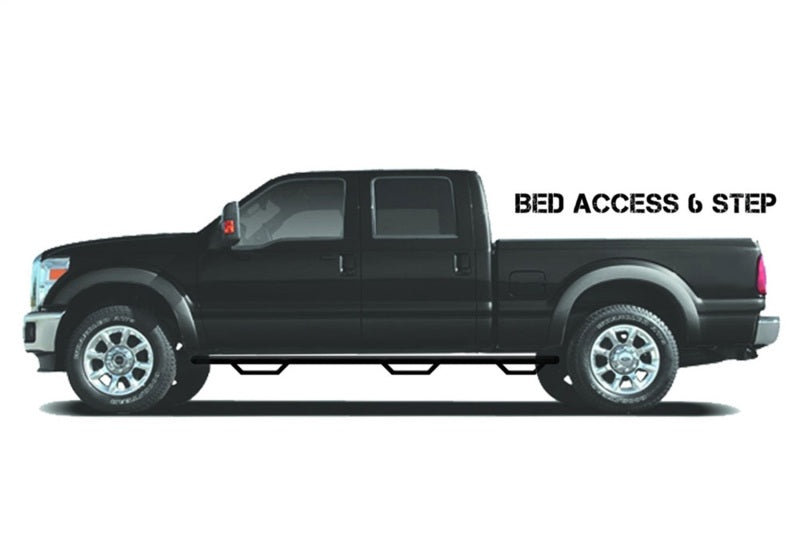 N-Fab Nerf Step Hoop Step Bars For 2019-2020 Chevy Silverado 1500 / GMC Sierra 1500 Double Cab 6.5 ft Bed - Bed Access - Textured Black