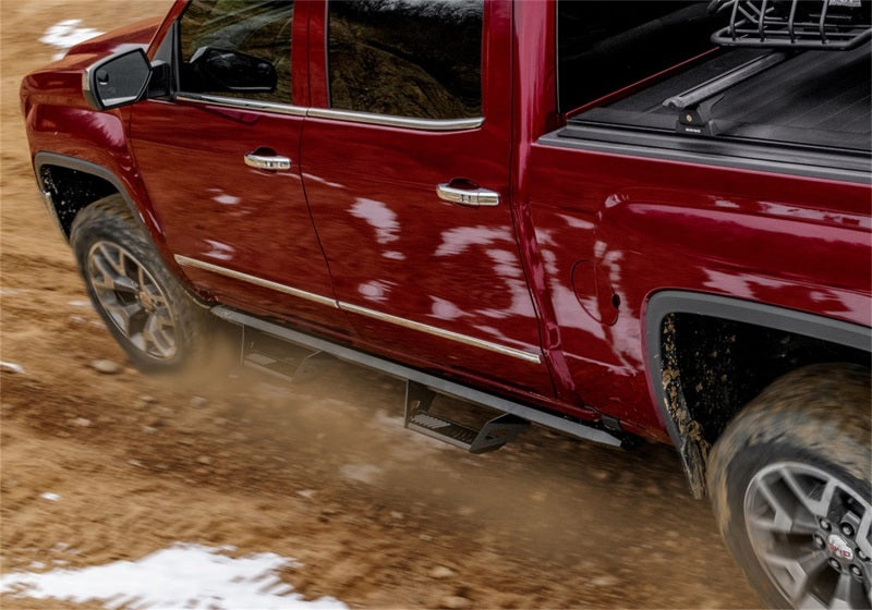 N-Fab Predator Pro Nerf Bars For 2014-2017 Chevy Silverado 1500 / GMC Sierra 1500 Double Cab - Textured Black