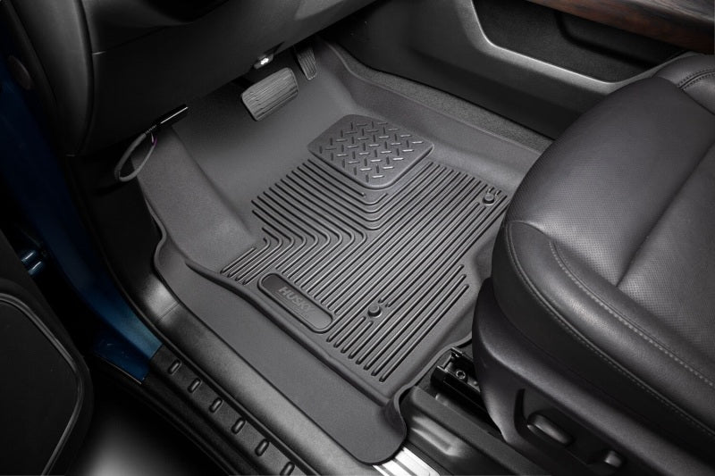 Husky Liners WeatherBeater Front & 2nd Seat Floor Liners For 2019-2023 Chevy Silverado 1500 & 2019-2026 2500/3500 Crew Cab - Black