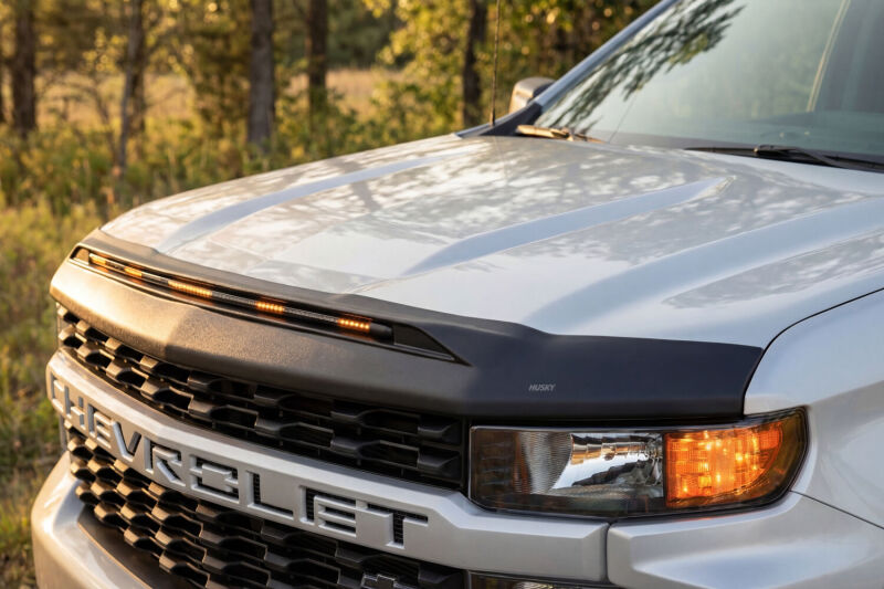 Husky Liners Aeroskin Hood Protector Lightshield PRO For 2019-2024 GMC Sierra 1500 - Black