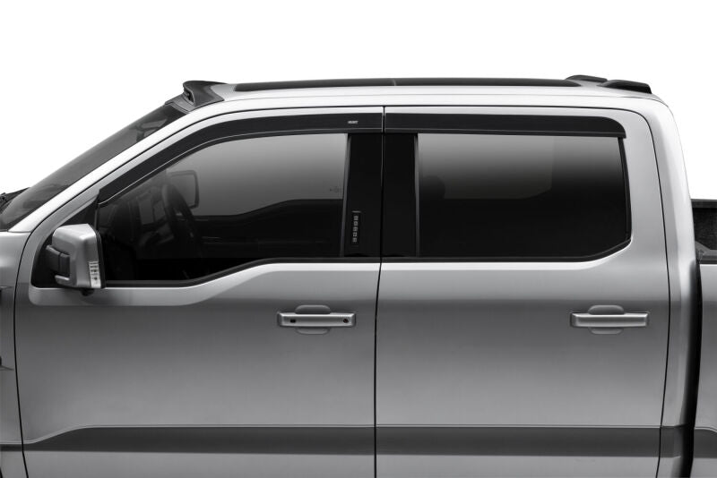 Husky Liners Ventvisor Window Deflectors Low Profile (4pc) For 2015-2024 Ford F-150 / 2022-2024 Ford F-150 Lightning (Incl. Raptor/Lightning) - Smoke