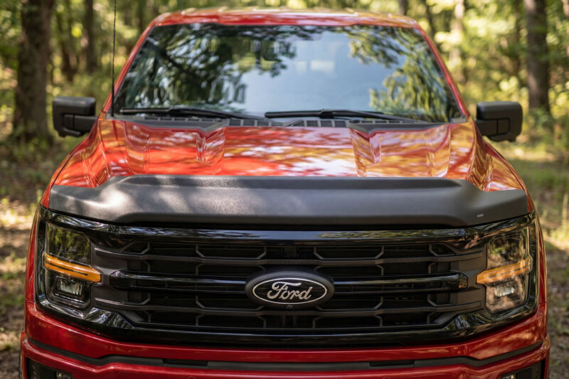 Husky Liners Aeroskin Hood Protector II - Tex. For 2021-2025 Ford F-150 (Excl. 21-25 Trmr/Raptor & Excl. 24-25 Plat/KR) - Black