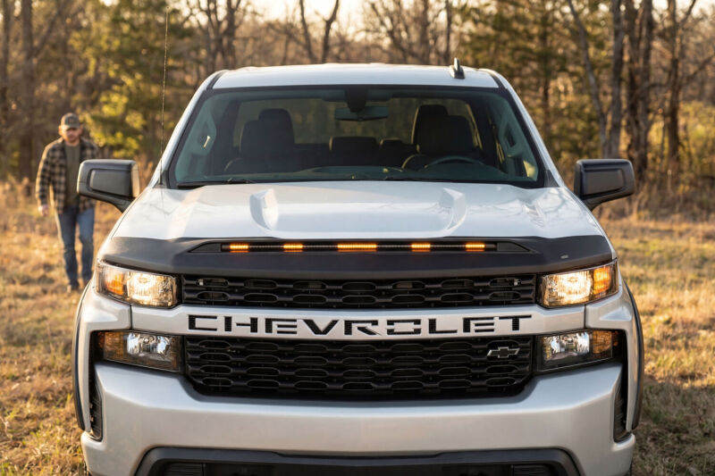 Husky Liners Aeroskin Hood Protector Lightshield PRO For 2019-2024 GMC Sierra 1500 - Black