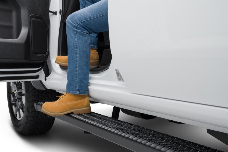 N-Fab Growler Fleet 7in Running Boards For 2019 Chevy Silverado 1500 / GMC Sierra 1500 Crew Cab - Cab Length - Textured Black