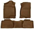 Husky Liners WeatherBeater Front & 2nd Seat Floor Liners For 2007-2012 Chevy Silverado 1500 / GMC Sierra 1500 & 2007-2013 2500/3500 Extended Cab - Tan