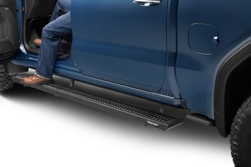 N-Fab Growler Fleet 7in Running Boards For 2019 Chevy Silverado 1500 / GMC Sierra 1500 Crew Cab - Cab Length - Textured Black