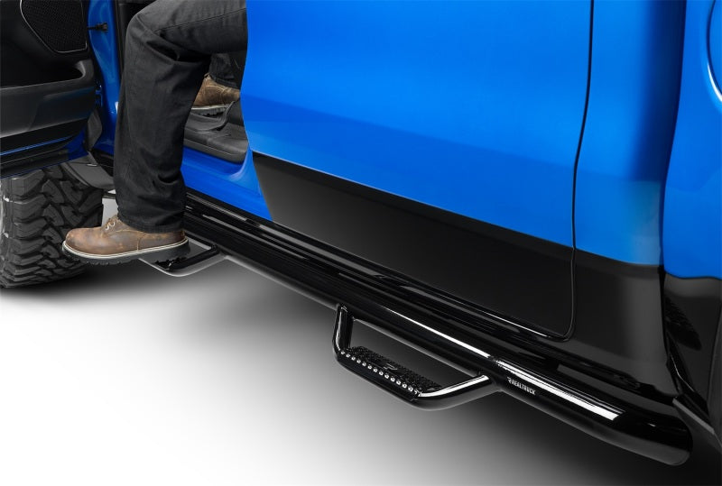 N-Fab Nerf Step 3in Hoop Step Bars For 2015-2018 Ram 1500 / 2019-2024 Ram 1500 Classic Crew Cab - Cab Length - Gloss Black