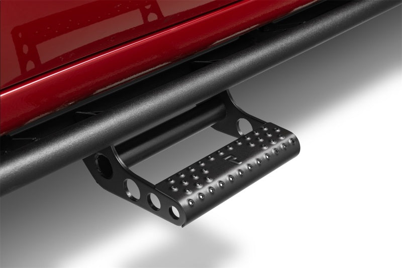N-Fab RKR Step System 1.75in Rock Rails w/ Detachable Steps For 2019 Chevy Silverado 1500 / GMC Sierra 1500 Crew Cab - Cab Length - Textured Black