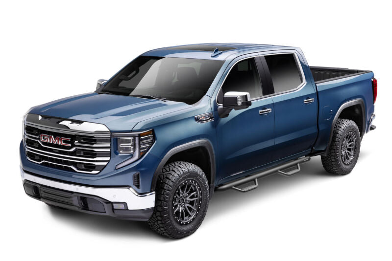 N-Fab Nerf Step 3in Hoop Step Bars For 2019 Chevy Silverado 1500 / GMC Sierra 1500 Crew Cab - Cab Length - Textured Black