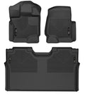 Husky Liners X-act Contour Front & 2nd Seat Floor Liners For 2015-2023 Ford F-150 / 2022-2023 Ford F-150 Lightning SuperCrew - Black
