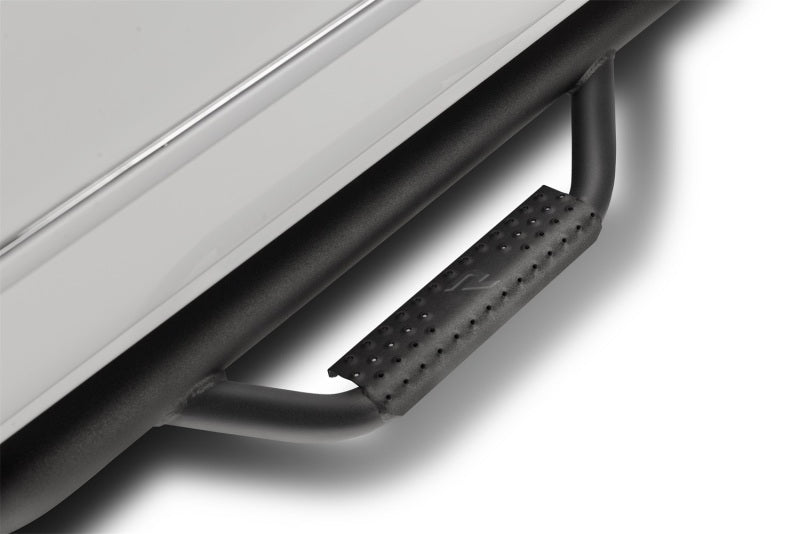 N-Fab Nerf Step 3in Hoop Step Bars For 2014-2017 Chevy Silverado 1500 / GMC Sierra 1500 Double Cab 6.5 ft Bed - Bed Access - Textured Black