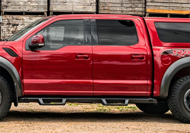 N-Fab EPYX Nerf Bars For 2007-2018 Chevy Silverado 1500 / GMC Sierra 1500 & 2007-2018 2500/3500 Crew Cab - Cab Length - Textured Black