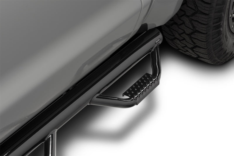 N-Fab Nerf Step 3in Hoop Step Bars For 2015-2017 Ford F-150 SuperCab - Cab Length - Gloss Black