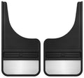 Husky Liners Universal 12in Wide Rubber Front Mud Flaps w/ Weight For 1999-2020 Chevy Silverado 1500 / 1994-2010 Ram 1500 & 1988-2020 2500/3500 - Black