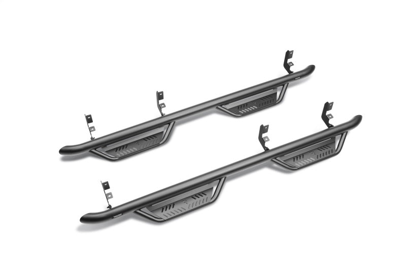 N-Fab Podium LG 3in Nerf Bars For 2019 Chevy Silverado 1500 / GMC Sierra 1500 Crew Cab - Cab Length - Textured Black