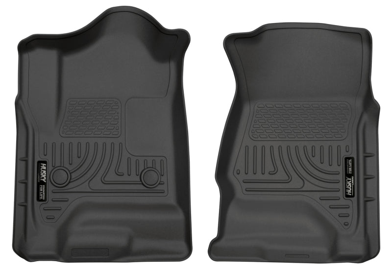 Husky Liners WeatherBeater Front Floor Liners For 2014-2019 Chevy Silverado 1500 / GMC Sierra 1500 & 2015-2019 2500/3500 - Black