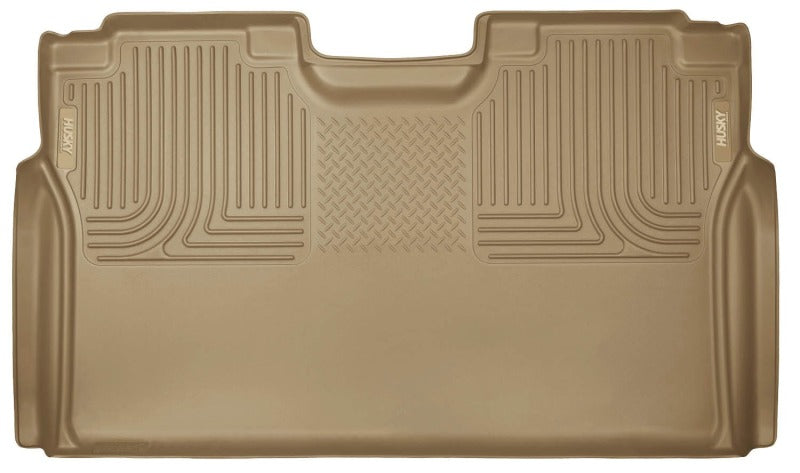 Husky Liners WeatherBeater 2nd Seat Floor Liners For 2015-2026 Ford F-150 / 2022-2026 Ford F-150 Lightning SuperCrew - Tan