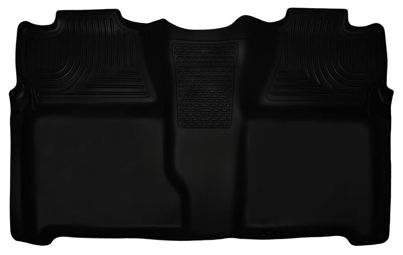 Husky Liners WeatherBeater 2nd Seat Floor Liners For 2007-2013 Chevy Silverado 1500 & 2007-2014 2500/3500 Crew Cab - Black