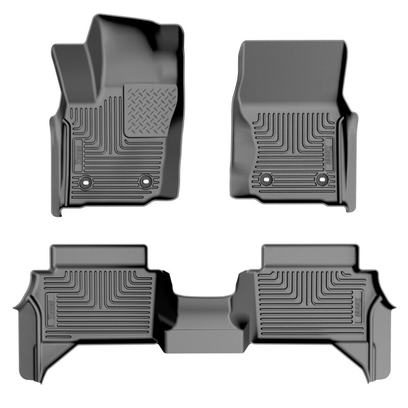 Husky Liners WeatherBeater Front & 2nd Seat Floor Liners For 2024-2025 Toyota Tacoma (Hybrid) - Black
