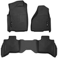 Husky Liners X-act Contour Front & 2nd Seat Floor Liners For 2010-2018 Ram 1500 & 2003-2019 2500/3500 Quad Cab - Black